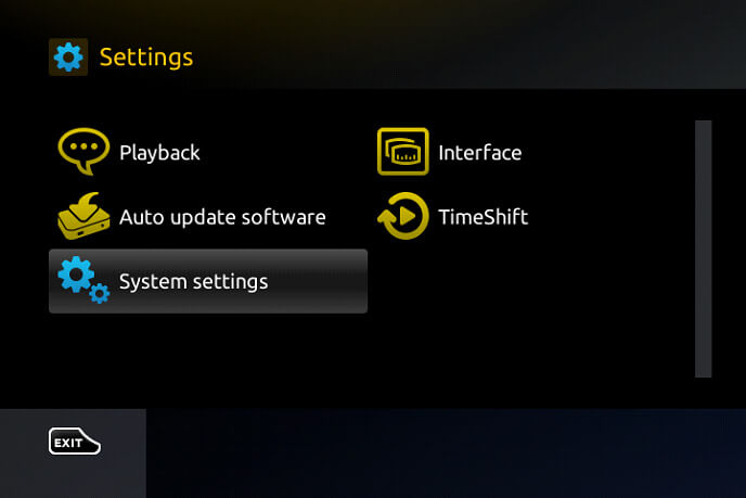 Select Systems Settings