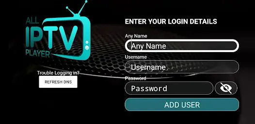 All IPTV Player log in