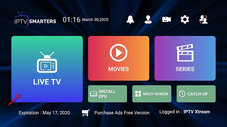Bunny Streams on Android with IPTV Smarters