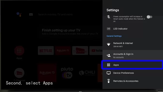 Select Apps to stream CTG Internet Protocol Television