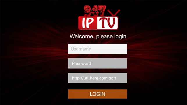Select Login to stream Cyber IPTV