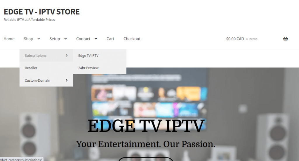 Sign Up for Edge IPTV