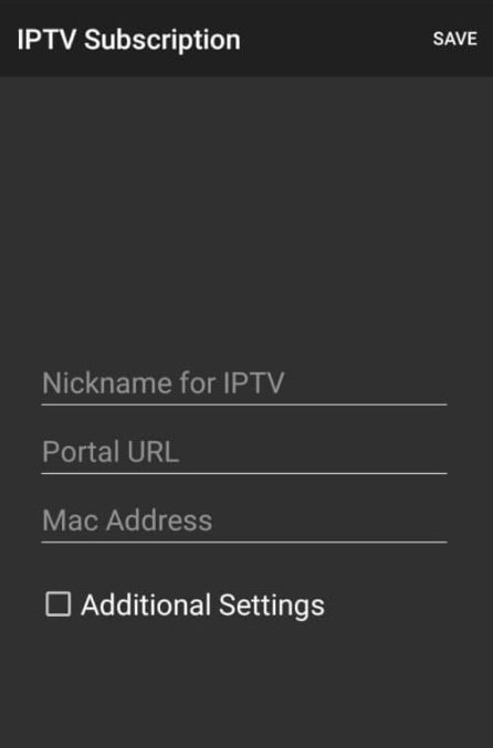 Enter the MAC address and M3U of Flip IPTV