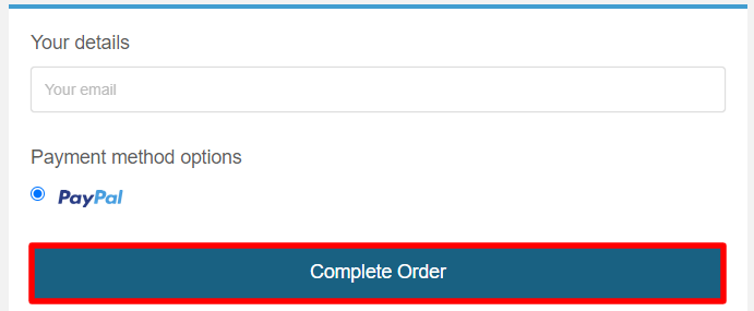 Enter the details and click on the Complete Order button