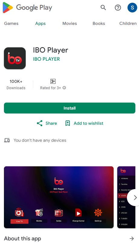 Install IBO Player