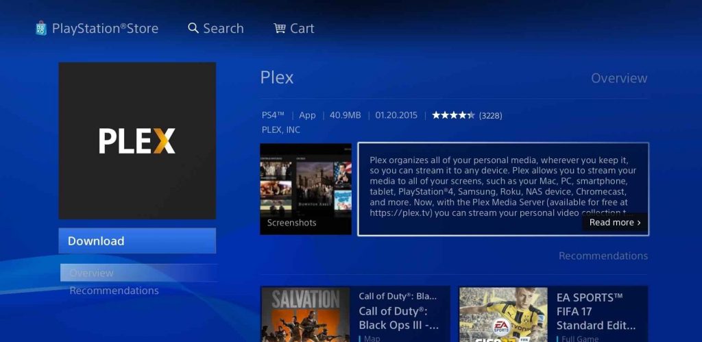 Install Plex on PS3 and PS4