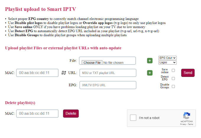 ENter M3U URL on Smart IPTV to watch TV channels on Sony TV