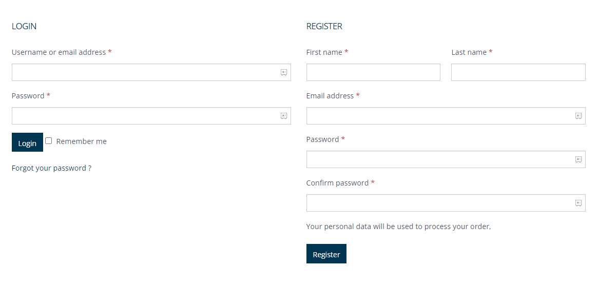 Select Register to create Iron IPTV account