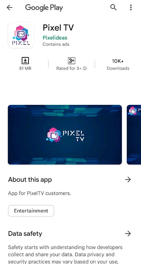 Download the Pixel TV app
