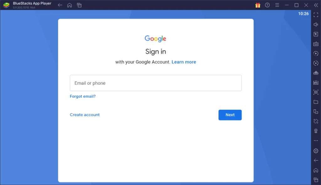 Sign in with your Google account