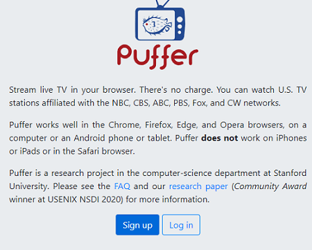 Sign up for Puffer TV