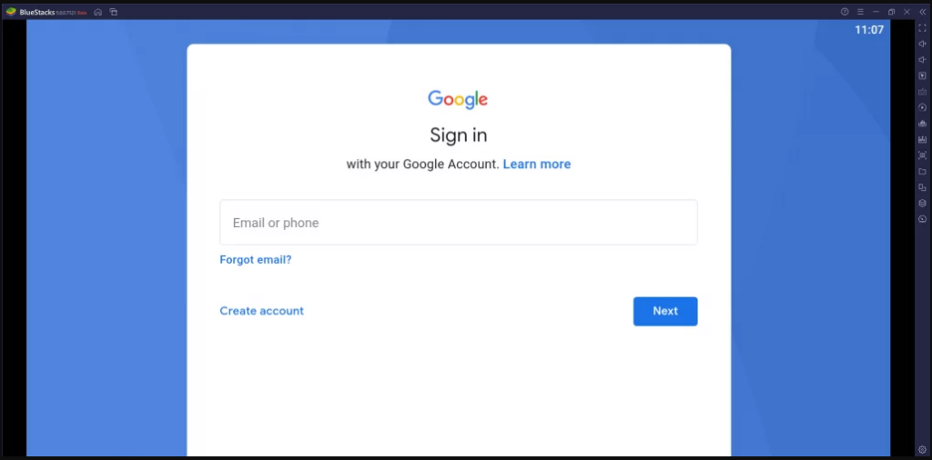 Sign in with your Google account if asked to watch Sens IPTV on Bluestacks