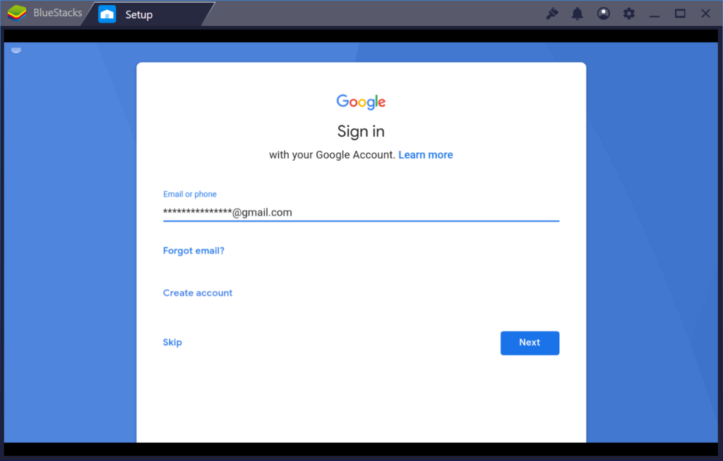 Sign in using Google Credentials