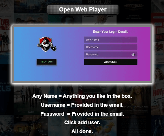 Select Open Web Player