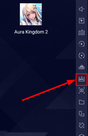 Select APK button to install Sonic IPTV on Bluestacks