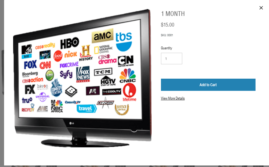 Add Sunshine IPTV to your cart by clicking "Add to Cart".