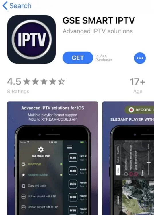 GSE Smart IPTV on iOS devices
