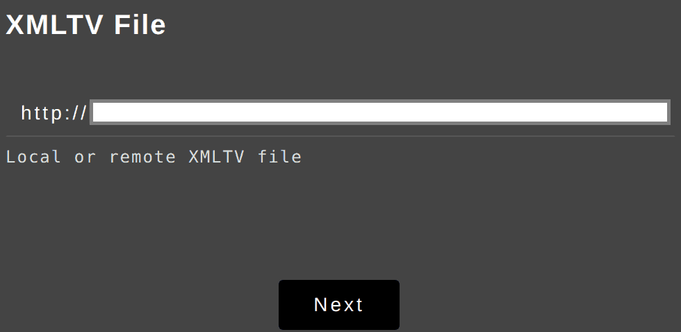Enter the XMLTV file