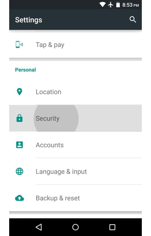 click Security on Android