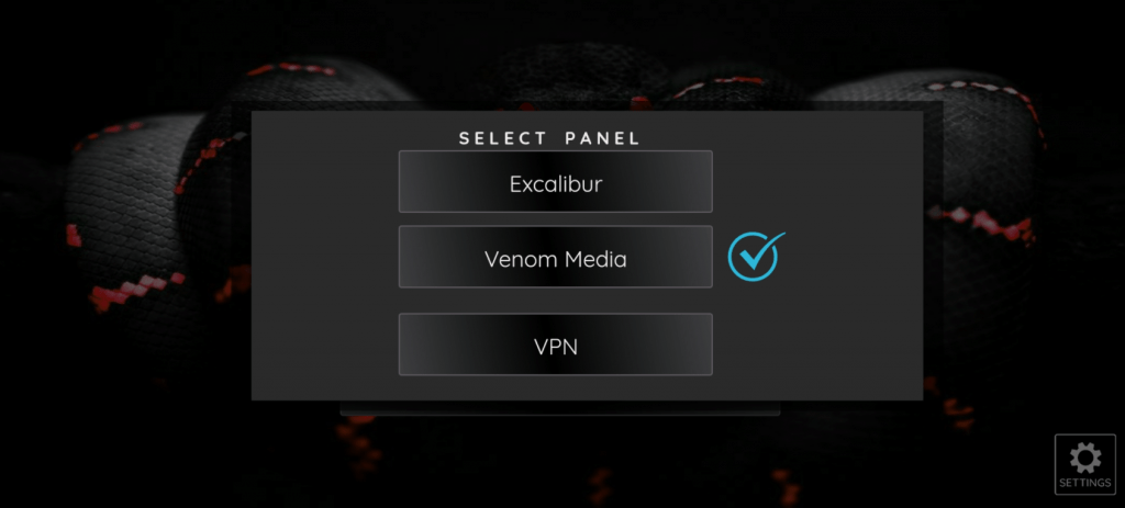 Venom IPTV - panel